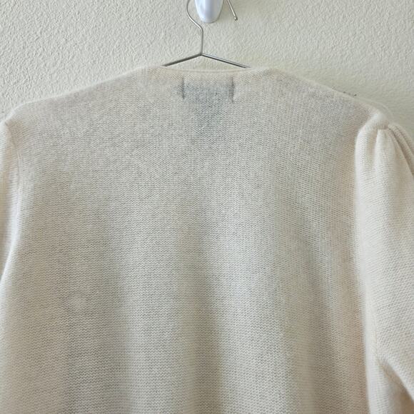 Spree International Vintage Embellished Wool Angora Sweater Beaded Cream Women M - Picture 8 of 12